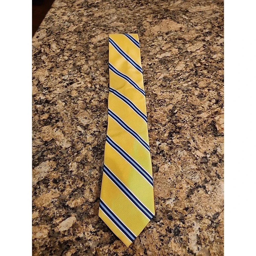 Tommy Hilfiger Yellow Striped Tie Great For‎ Easter